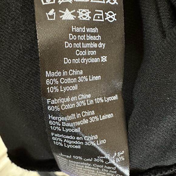 Refinity City Chic Dress Black Button Back Slit Lagenlook Artsy Minimalist M/18 - Picture 5 of 10